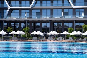 Indoor pool, 2 outdoor pools, open 7:30 AM to 7:00 PM, pool umbrellas - Bosphorus Sorgun Hotel - All Inclusive (Manavgat)