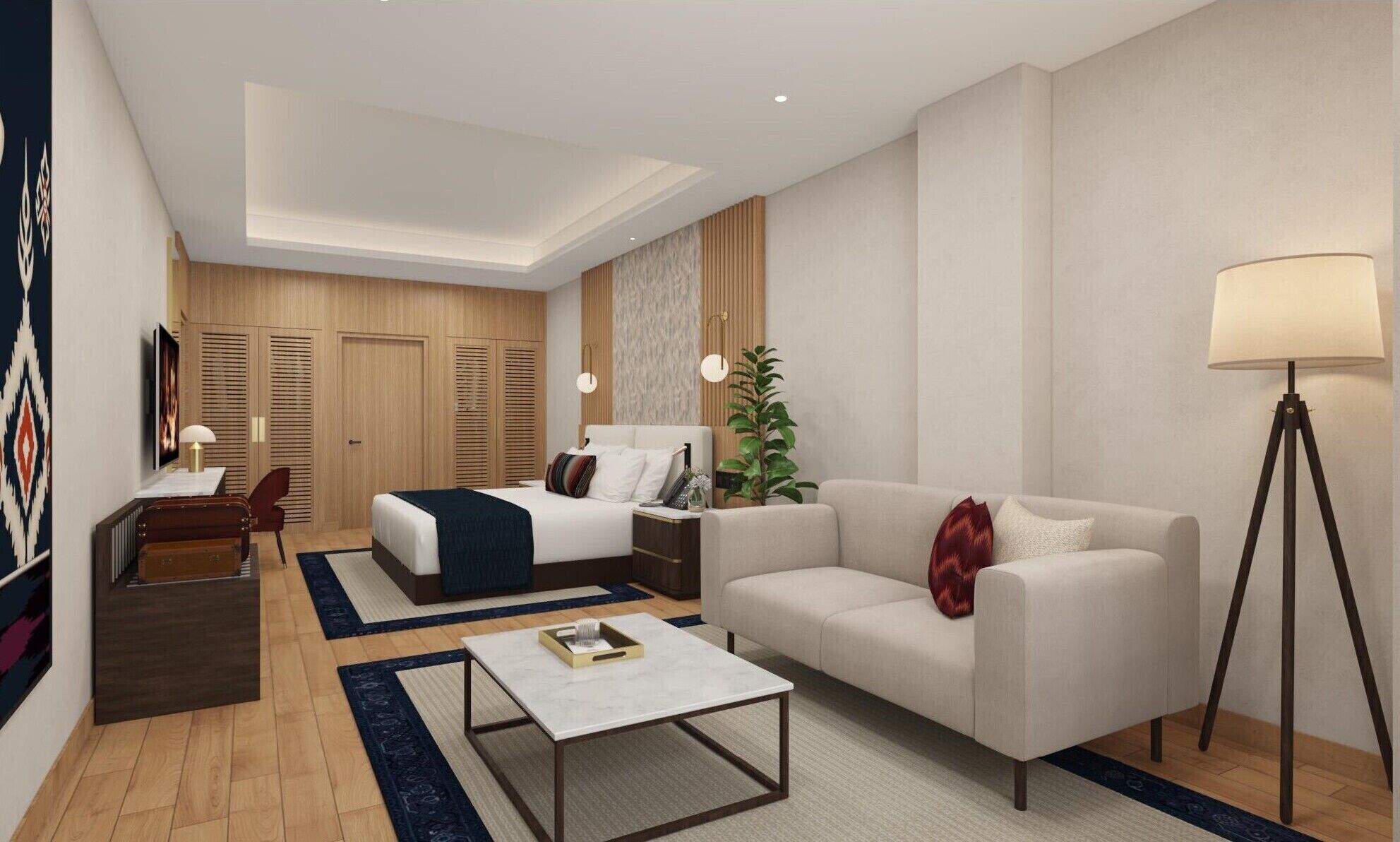 Executive Suite | Minibar, in-room safe, soundproofing, iron/ironing board