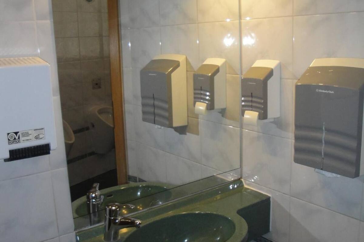 free toiletries, hair dryer, towels