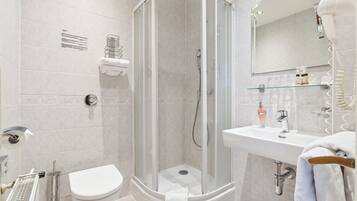Free toiletries, hair dryer, towels