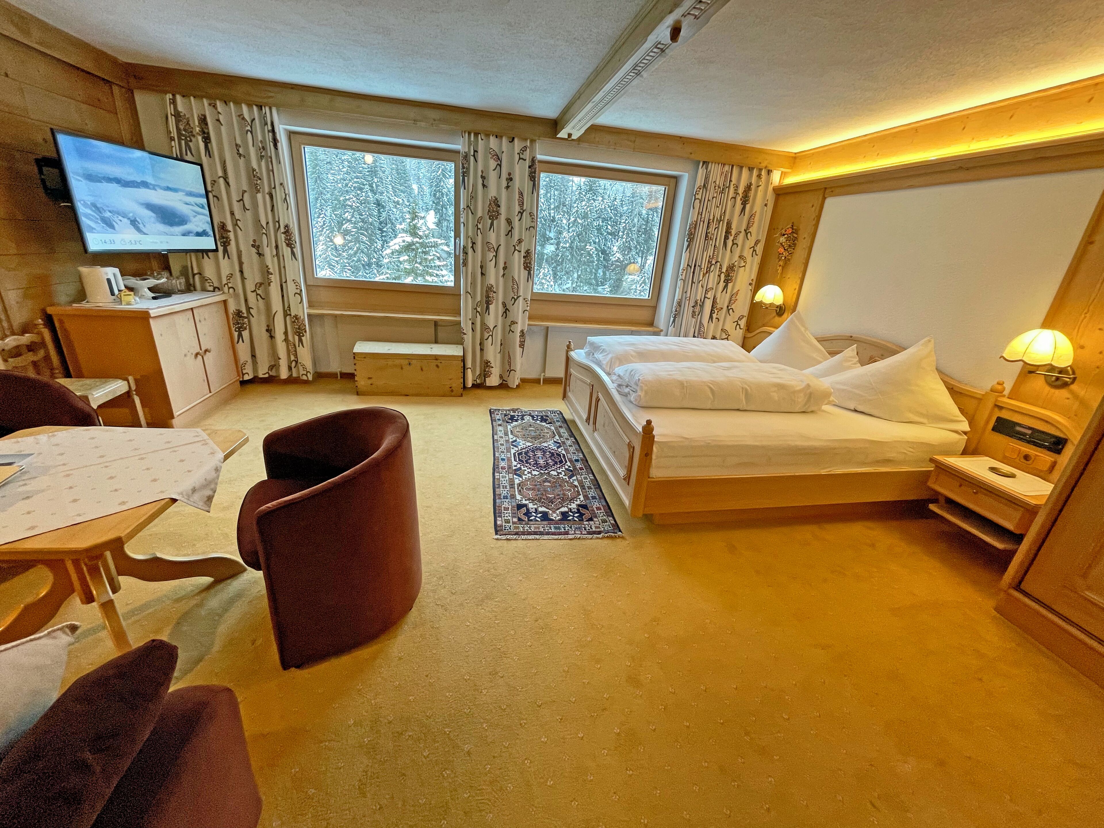 deluxe triple room, refrigerator, mountain view | egyptian cotton sheets, premium bedding, down duvets, in-room safe