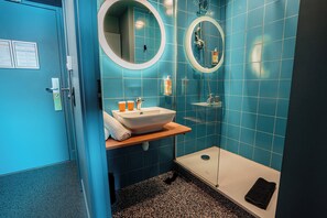 Room, 2 Single Beds (Pop) | Bathroom | Shower, eco-friendly toiletries, hair dryer, towels