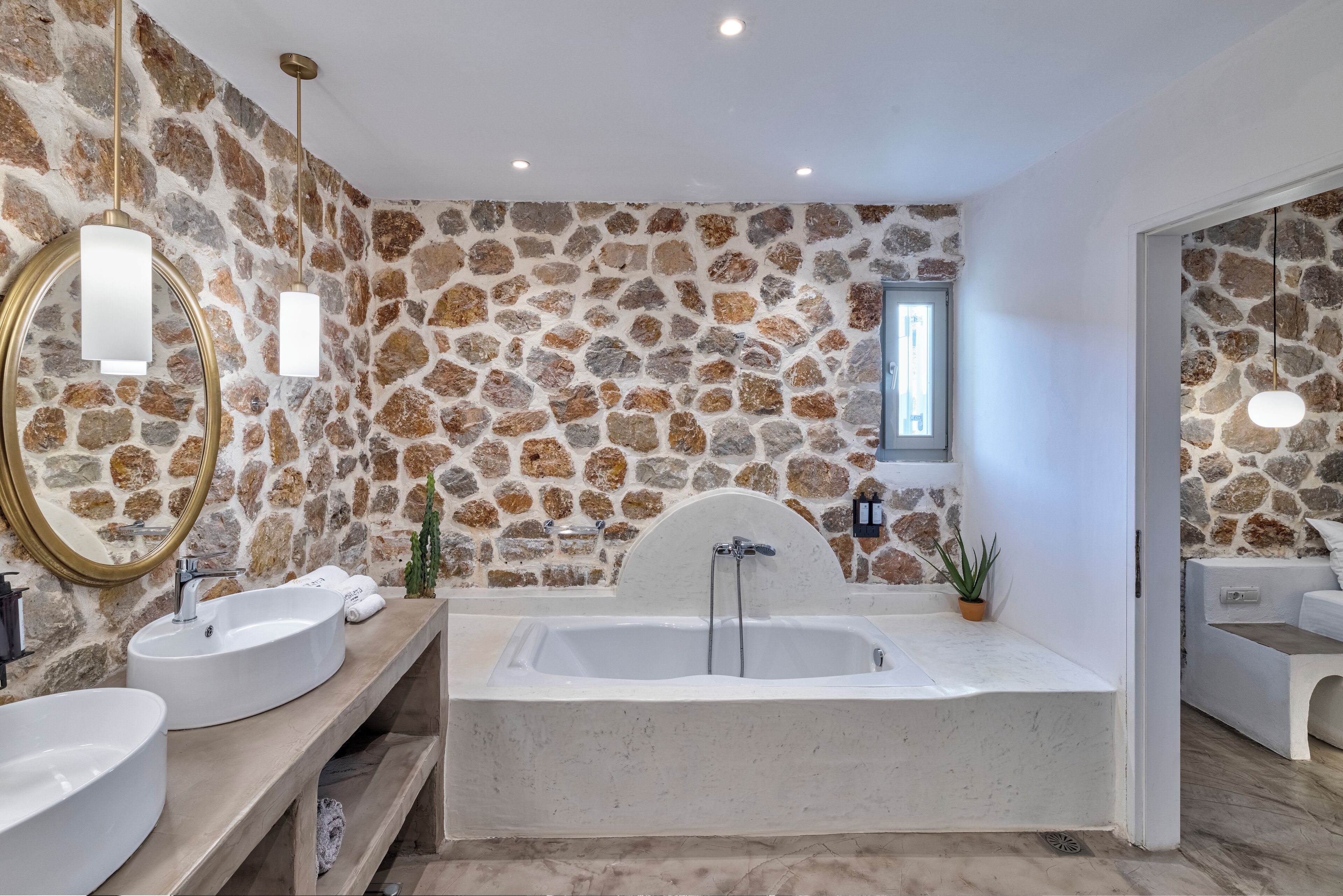 Exclusive-Villa, 2 Schlafzimmer, eigener Pool, Hügelblick | Badezimmer