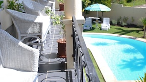 Familierom, 1 soverom ( Double/Twin with Balcony) | Terrasse/patio