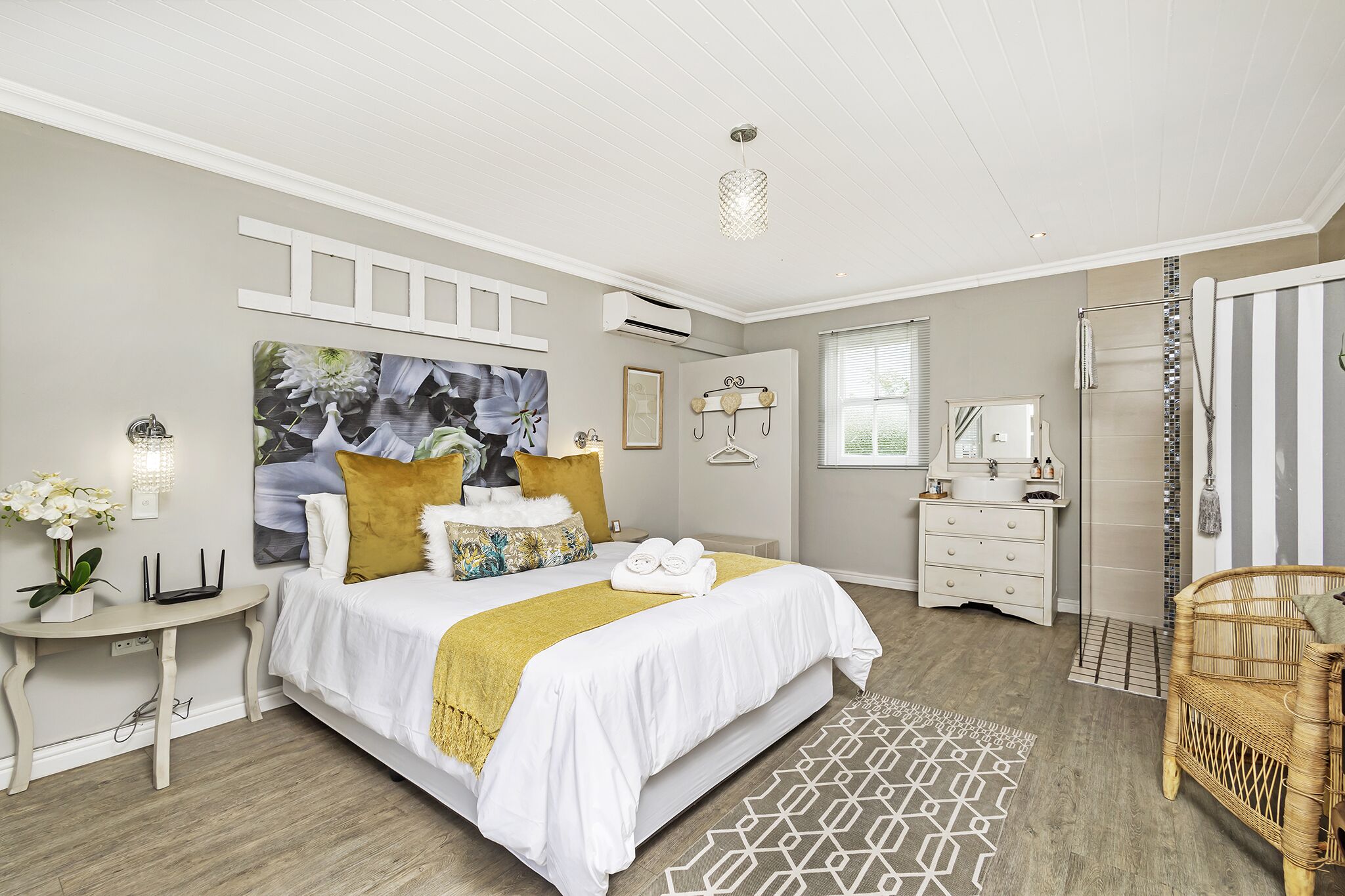 Monolocale Romantico, 1 camera da letto, lato giardino | Biancheria da letto di alta qualità, materassi Select Comfort