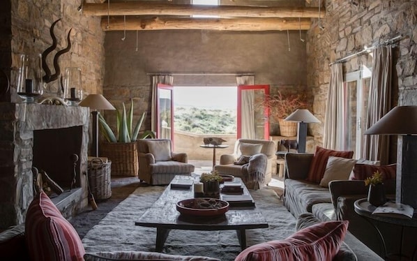 Maison, 4 chambres, piscine privée, vue montagne (Klip) | Salle de séjour