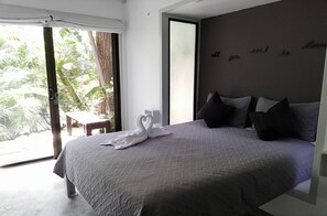 Shipping Container Double Room with Terrace | Egyptian cotton sheets, down comforters, pillowtop beds, minibar