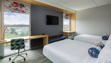 In-room safe, desk, laptop workspace, iron/ironing board