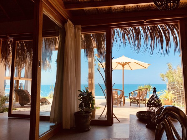 Exclusive Villa, 2 Bedrooms, Private Pool, Ocean View | Living area | 80-cm LED TV with digital channels, TV