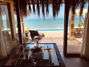 Exclusive-huvila, 2 makuuhuonetta, yksityinen uima-allas, valtamerinäköala | Yksityinen keittiö | Jääkaappi, liesi, kahvin-/teenkeitin, vedenkeitin