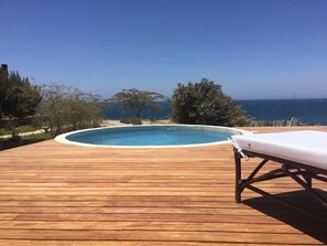 Vila Premium, 1 Tempat Tidur King, kolam renang pribadi, pemandangan samudra | Teras/patio