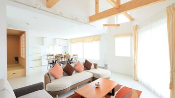Villa, 3 Bedrooms(Max 6 guests), Non Smoking, Mountain View | Living area | Flat-screen TV, heated floors