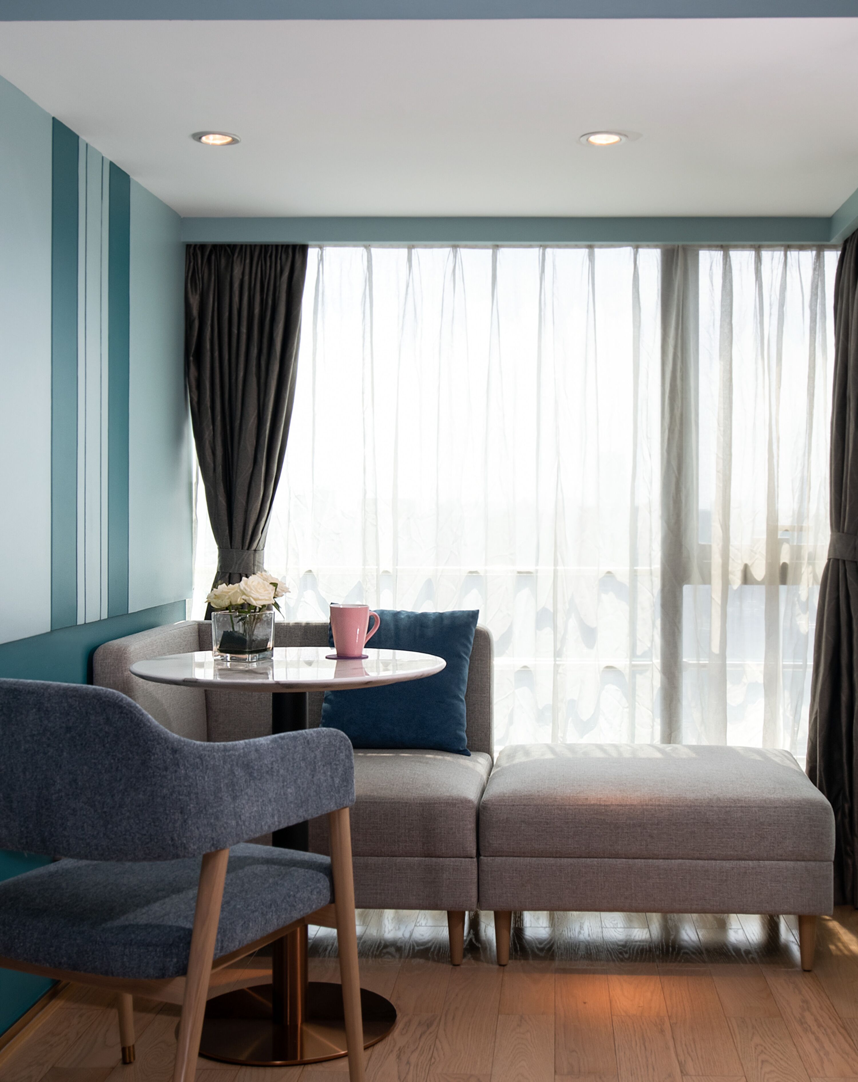 Premium bedding, down comforters, pillowtop beds, minibar