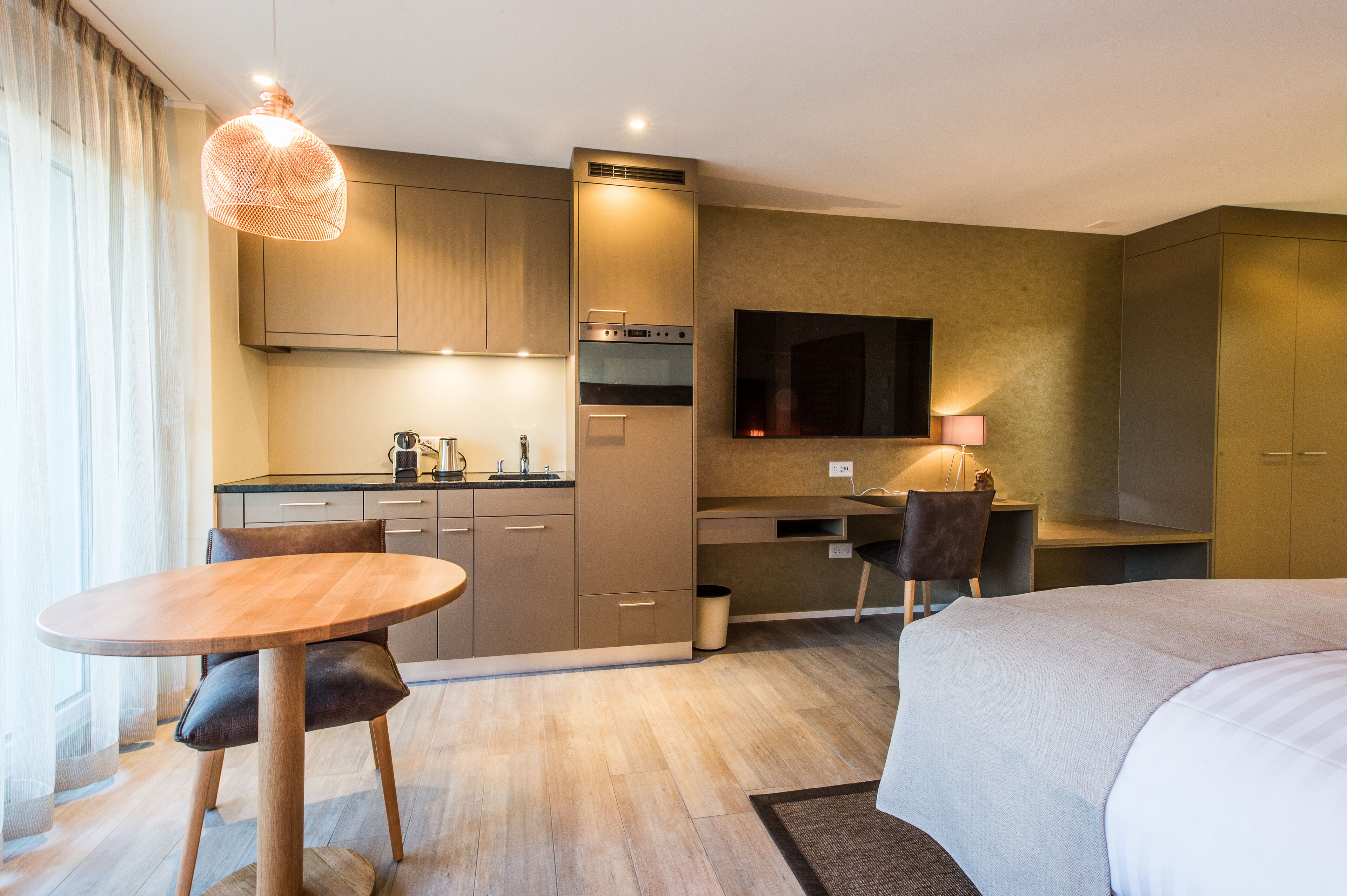 superior double room, 1 queen bed (self check-in) | private kitchen | fridge, microwave, stovetop, espresso maker