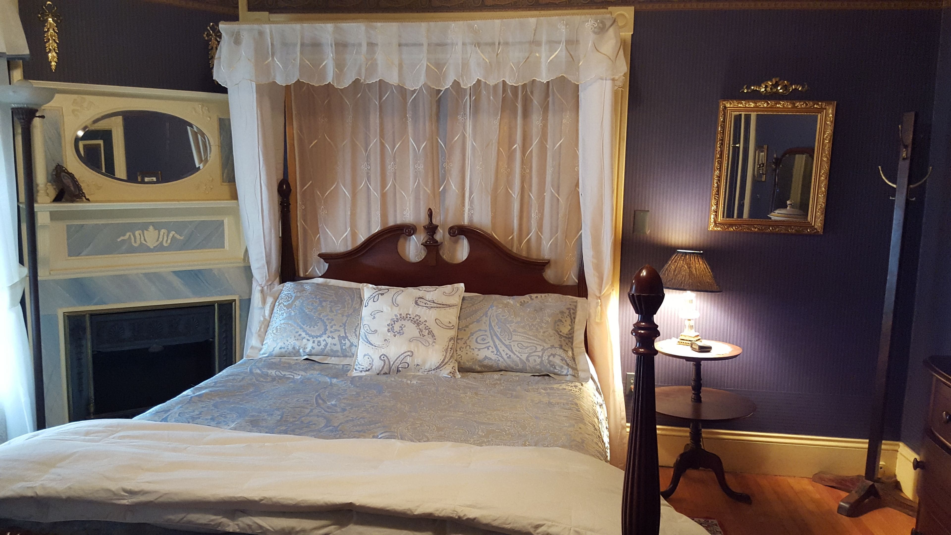 Room #6: Blueberry | Egyptian cotton sheets, down comforters, individually decorated