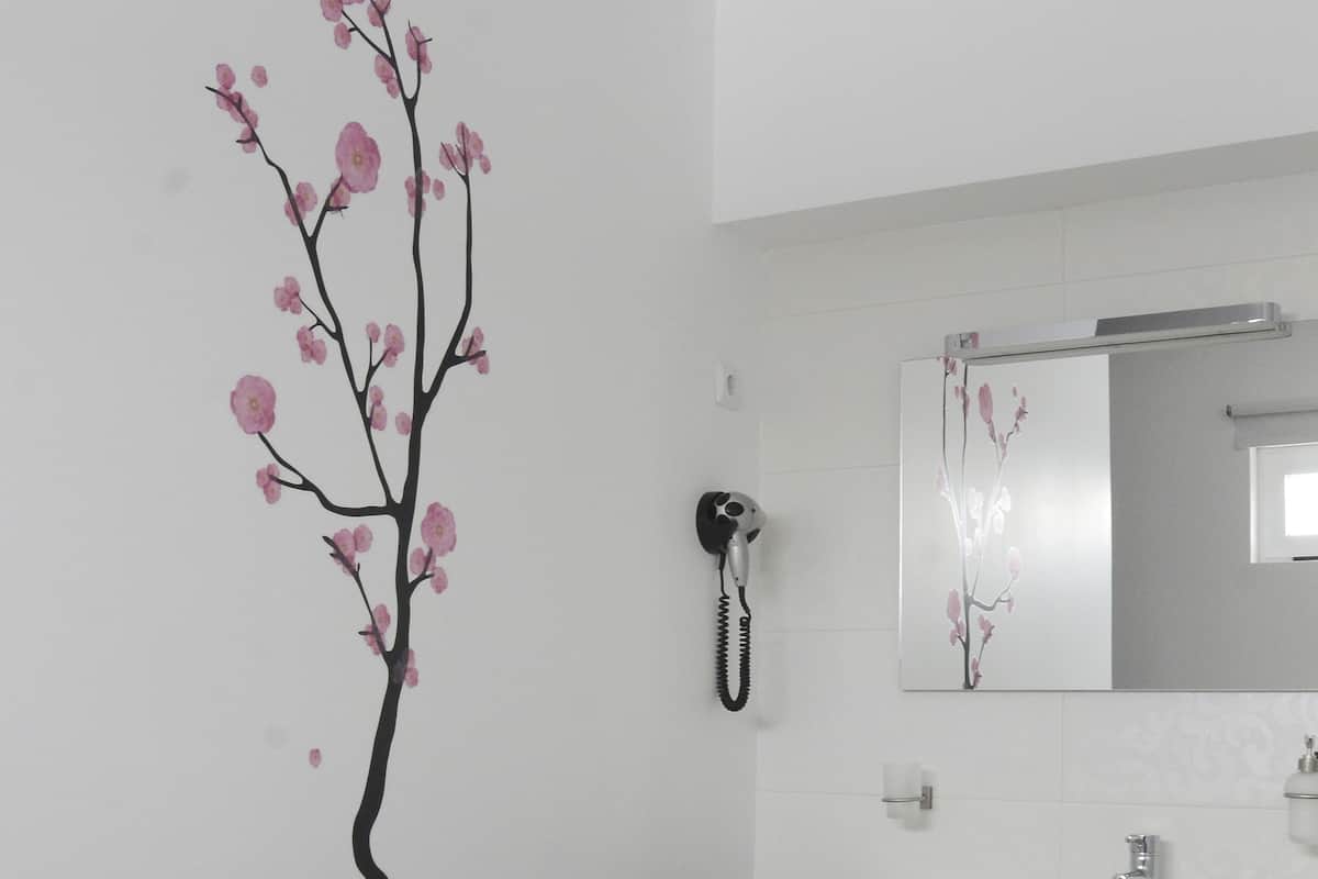 Dusche, kostenlose Toilettenartikel, Haartrockner, HandtĂŒcher