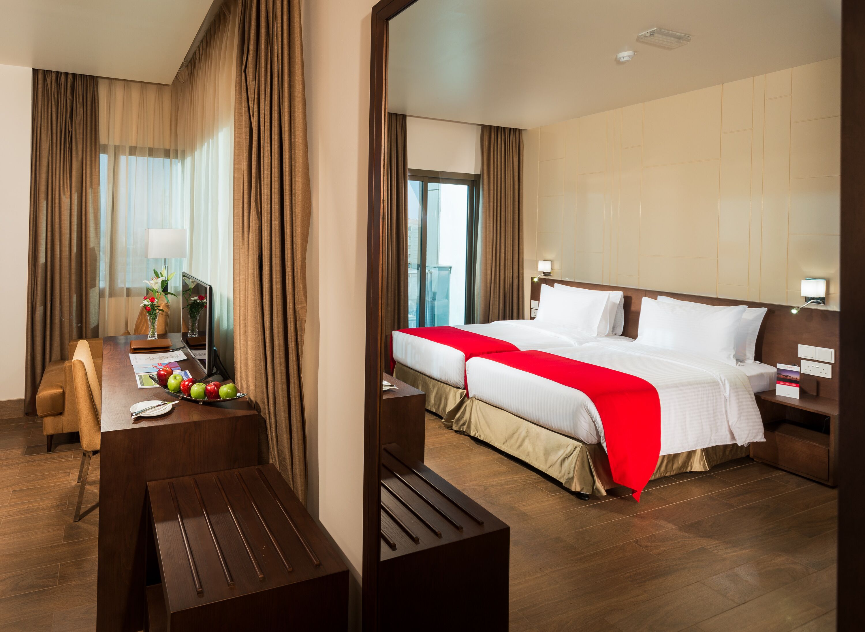 superior twin room, 1 double bed | in-room safe, desk, iron/ironing board, free cots/infant beds