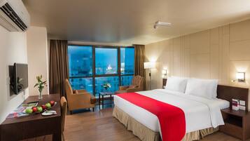 In-room safe, desk, iron/ironing board, free cribs/infant beds