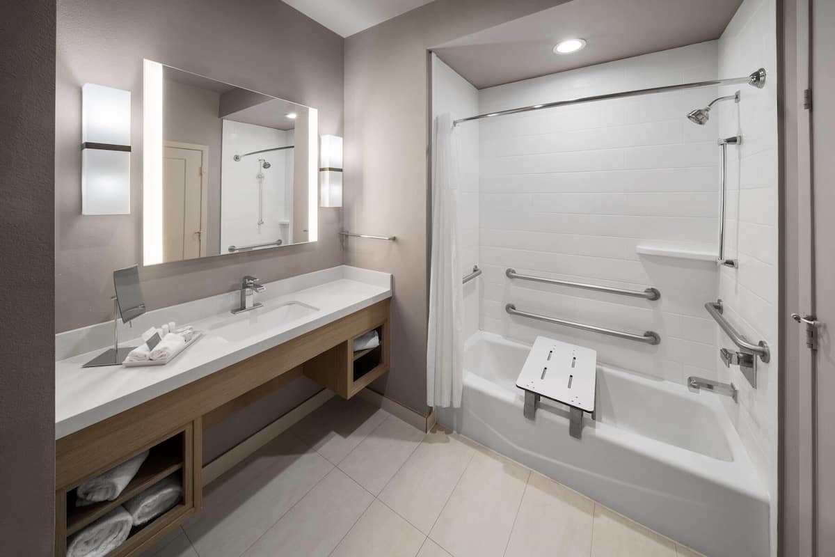 Suite, Multiple Beds, Mobility Accessible, Non Smoking (Hearing, Bathtub W/Grab Bars) | Premium bedding, in-room safe, individually decorated
