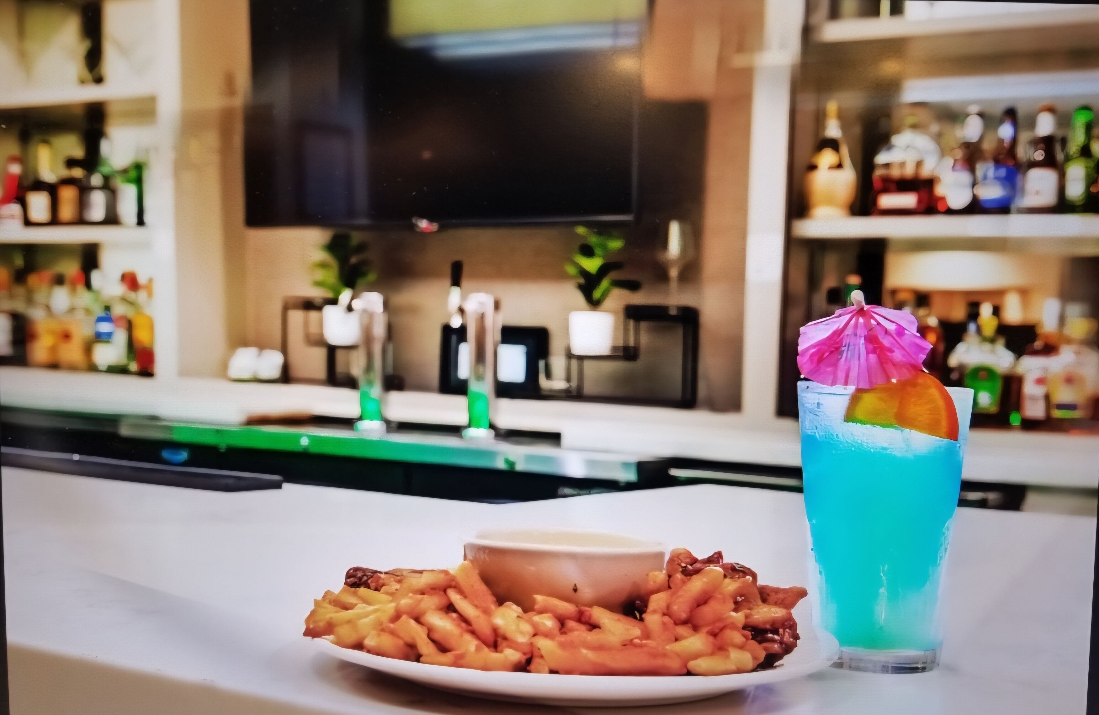 serves breakfast and dinner