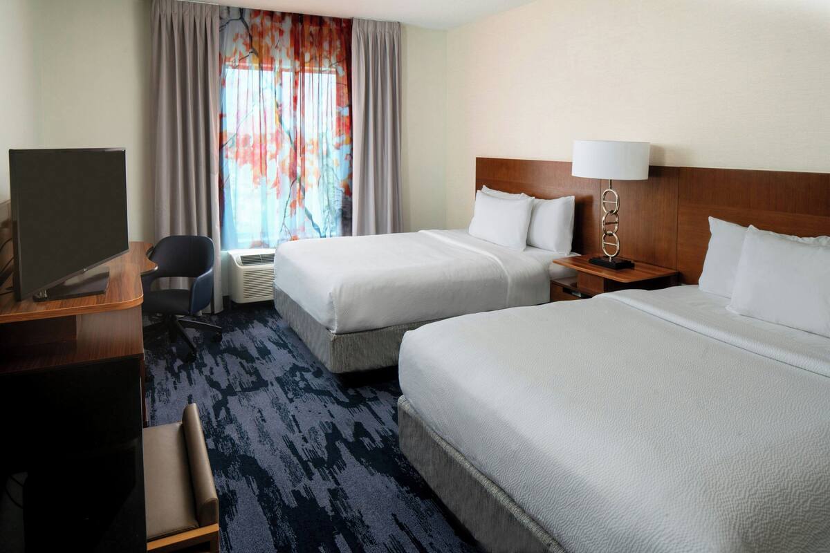 Room, 2 Queen Beds | Hypo-allergenic bedding, in-room safe, desk, blackout curtains