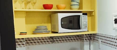 Apartment | Private kitchen | Coffee/tea maker, fridge, microwave, stovetop