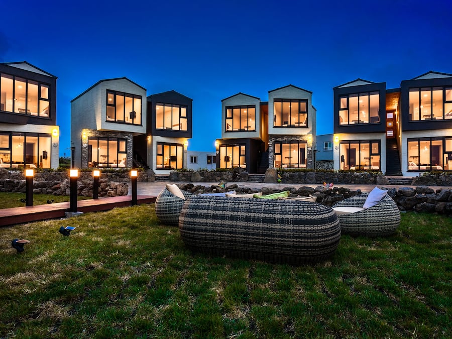 Front of property – evening/night