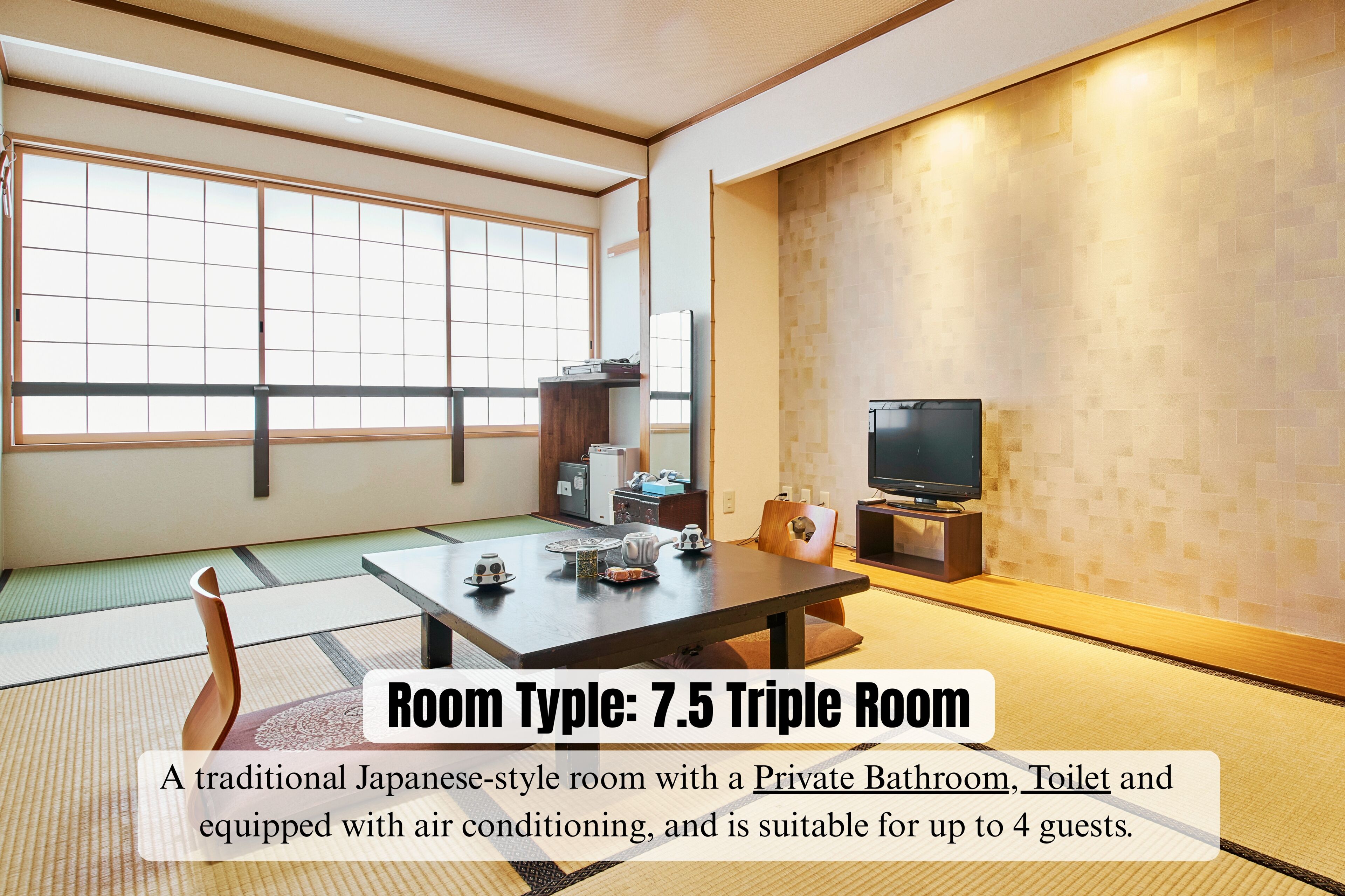 Chambre Tradition, non-fumeurs, salle de bains privée (JapanStyle with Private Bathroom) | Coffres-forts dans les chambres, bureau, fer et planche à repasser