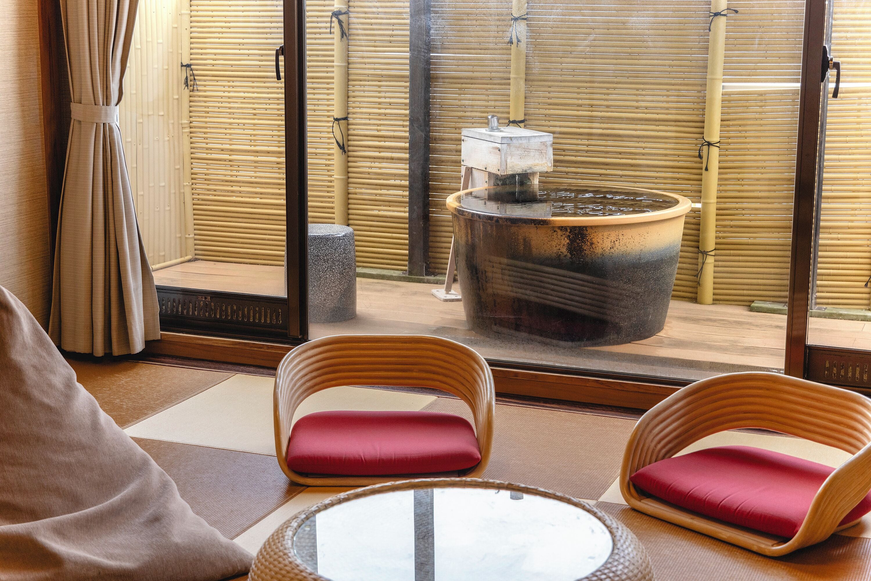 japanese-style room, non smoking (with open air bath) | in-room safe, free wifi, bed sheets