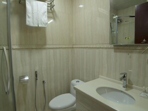 Designer toiletries, hair dryer