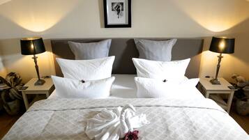 Hypo-allergenic bedding, individually decorated, individually furnished