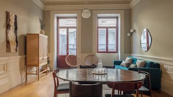 Deluxe Apartment, 2 Bedrooms | Living area | Flat-screen TV