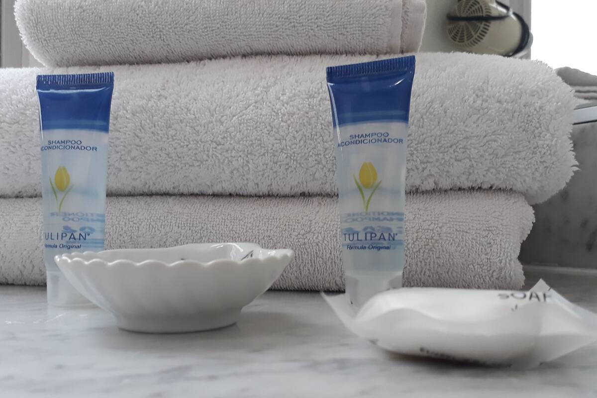 Habitación cuádruple estándar | Baño | Ducha y jabón