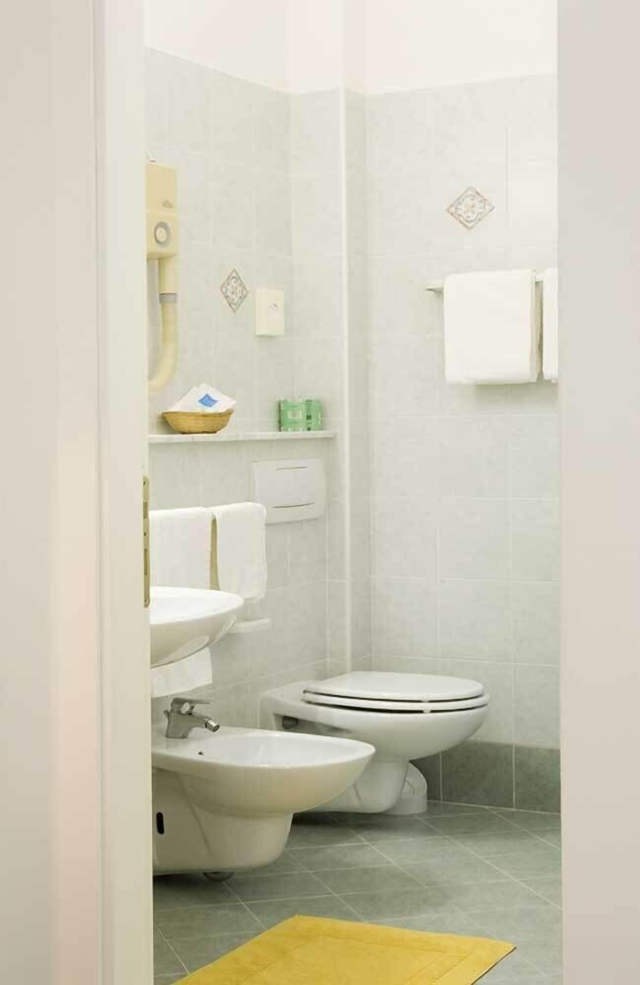 shower, free toiletries, hair dryer, bidet