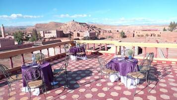 Breakfast, lunch, dinner served; Moroccan cuisine, alfresco dining