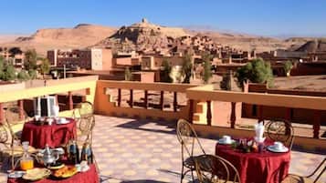 Breakfast, lunch, dinner served; Moroccan cuisine, alfresco dining