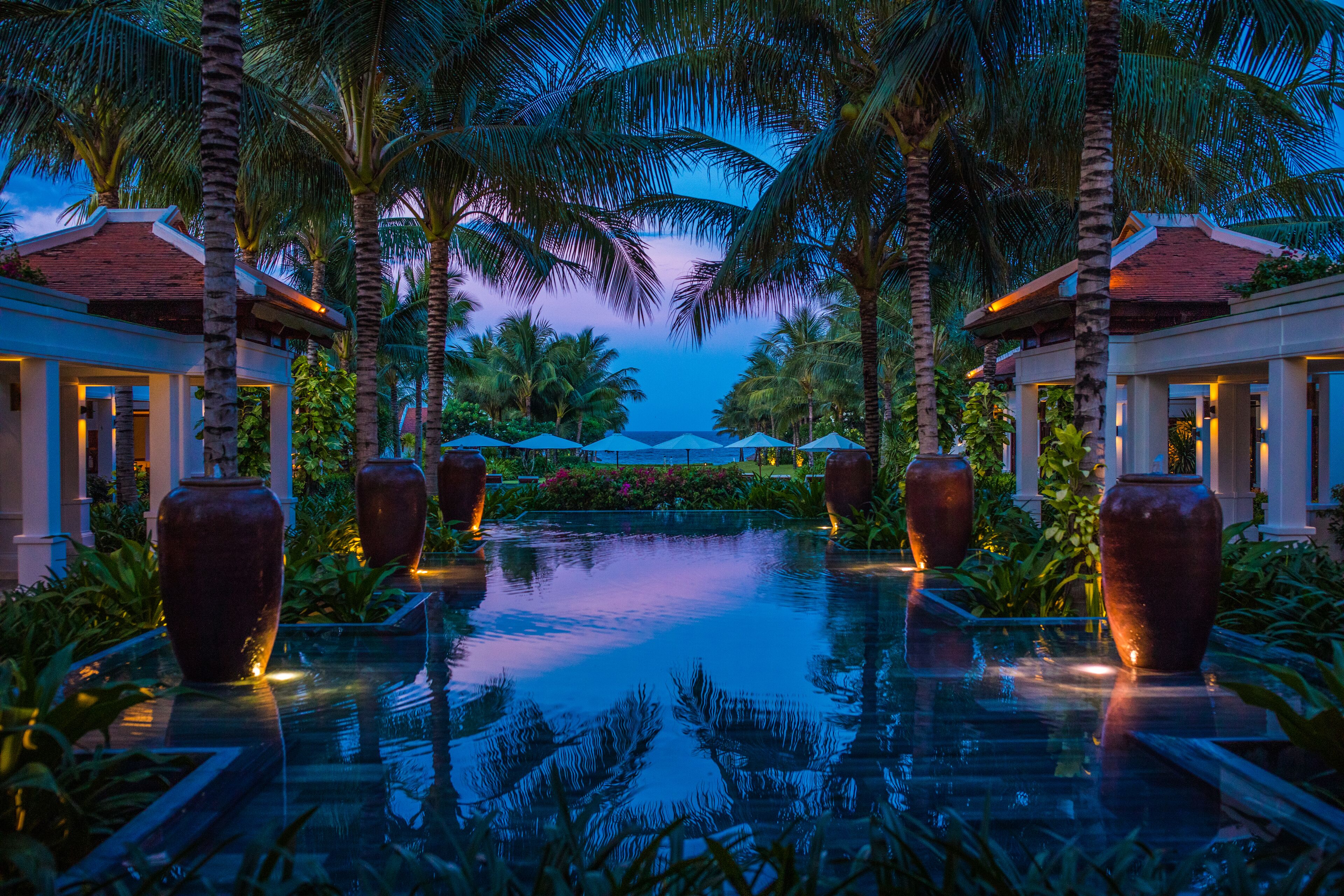 Front of property – evening/night