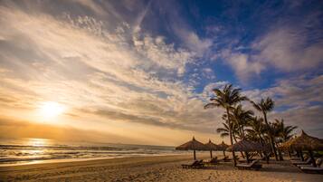 Private beach, beach bar