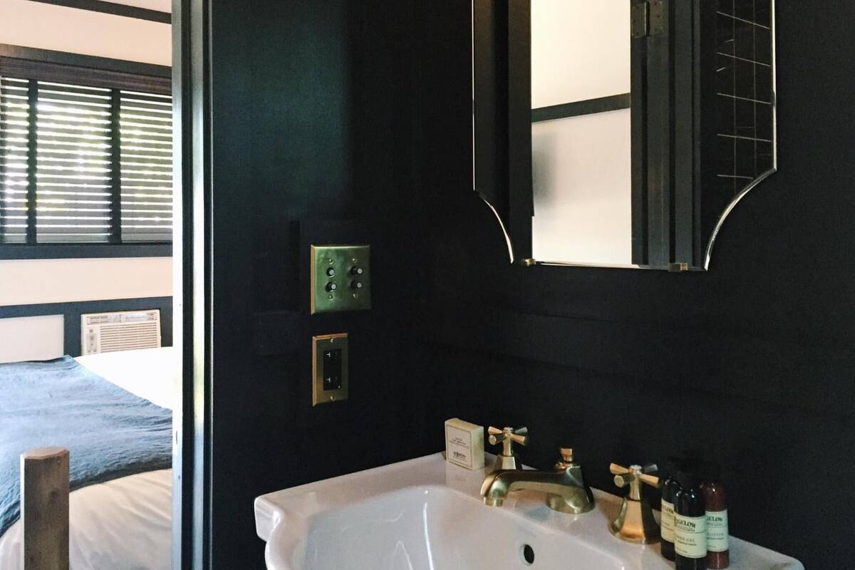 shower, rainfall showerhead, designer toiletries, hair dryer