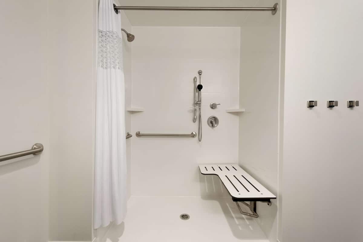 Room, 1 King Bed, Accessible, Non Smoking (Roll In Shower) | Bathroom shower