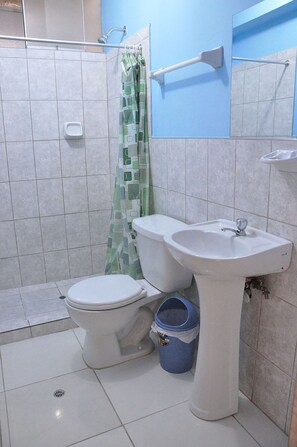 Deluxe Double Room | Bathroom | Shower, towels