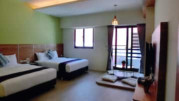 Family Quadruple Room, 1 Bedroom, Balcony | Blackout drapes, free WiFi, bed sheets