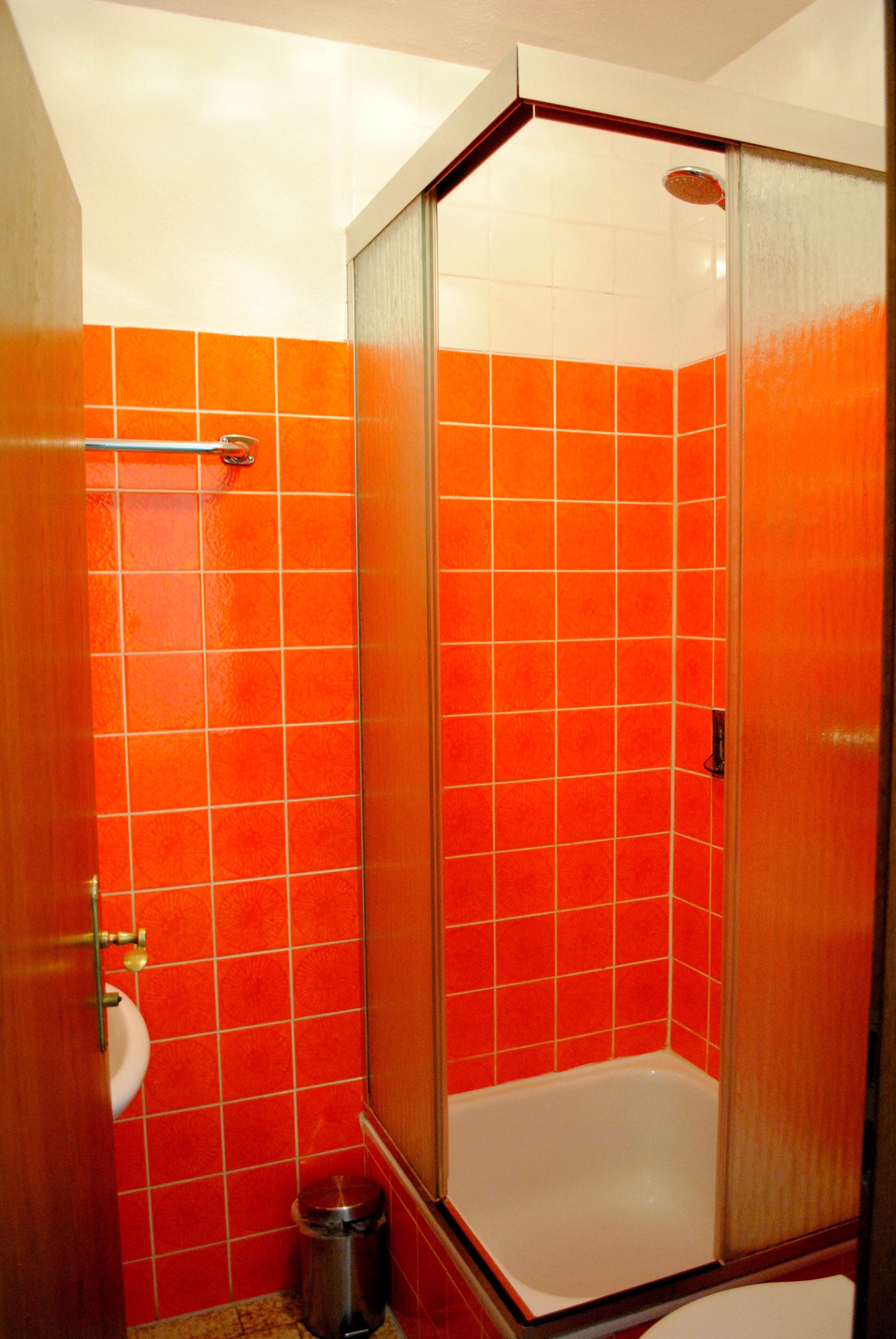 single room | bathroom | shower, hair dryer, towels, soap