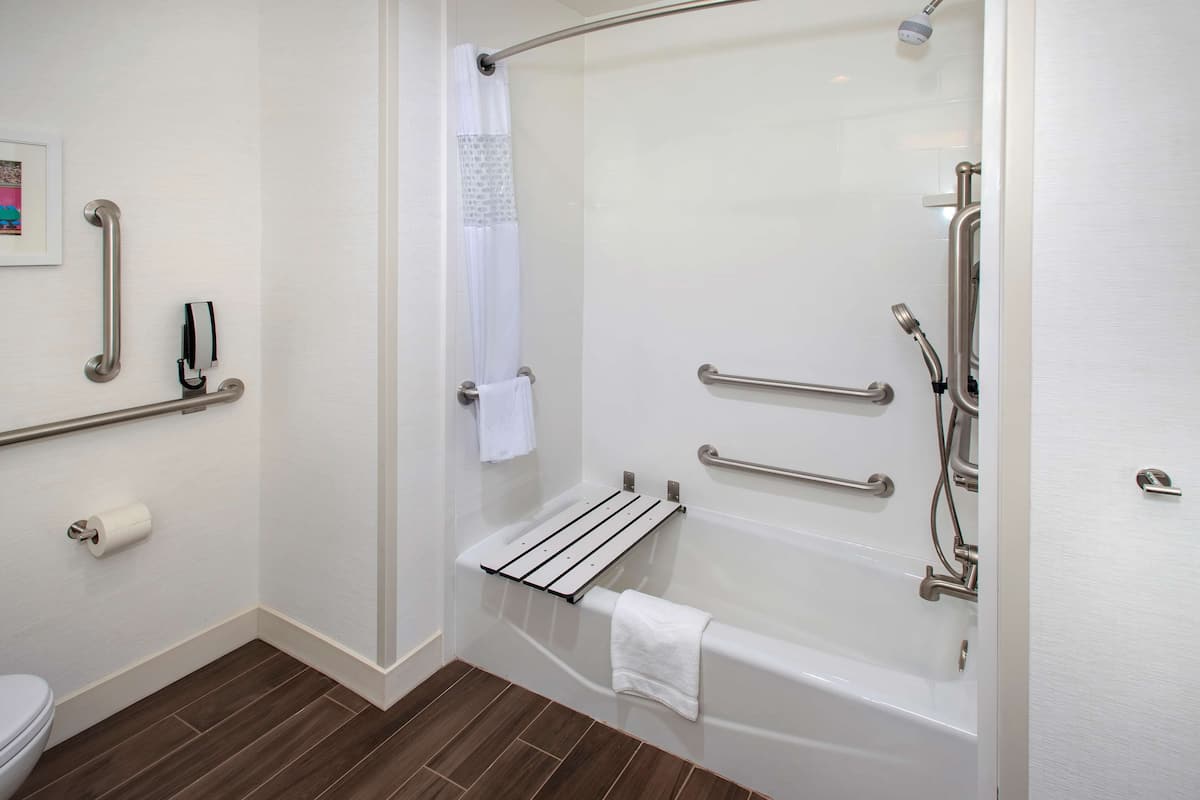 free toiletries, hair dryer, towels, soap