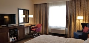 Desk, blackout drapes, iron/ironing board, free WiFi