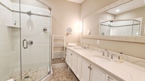 Grand Suite, 1 Bedroom, Private Bathroom, Lake View | Bathroom | Shower, free toiletries, towels