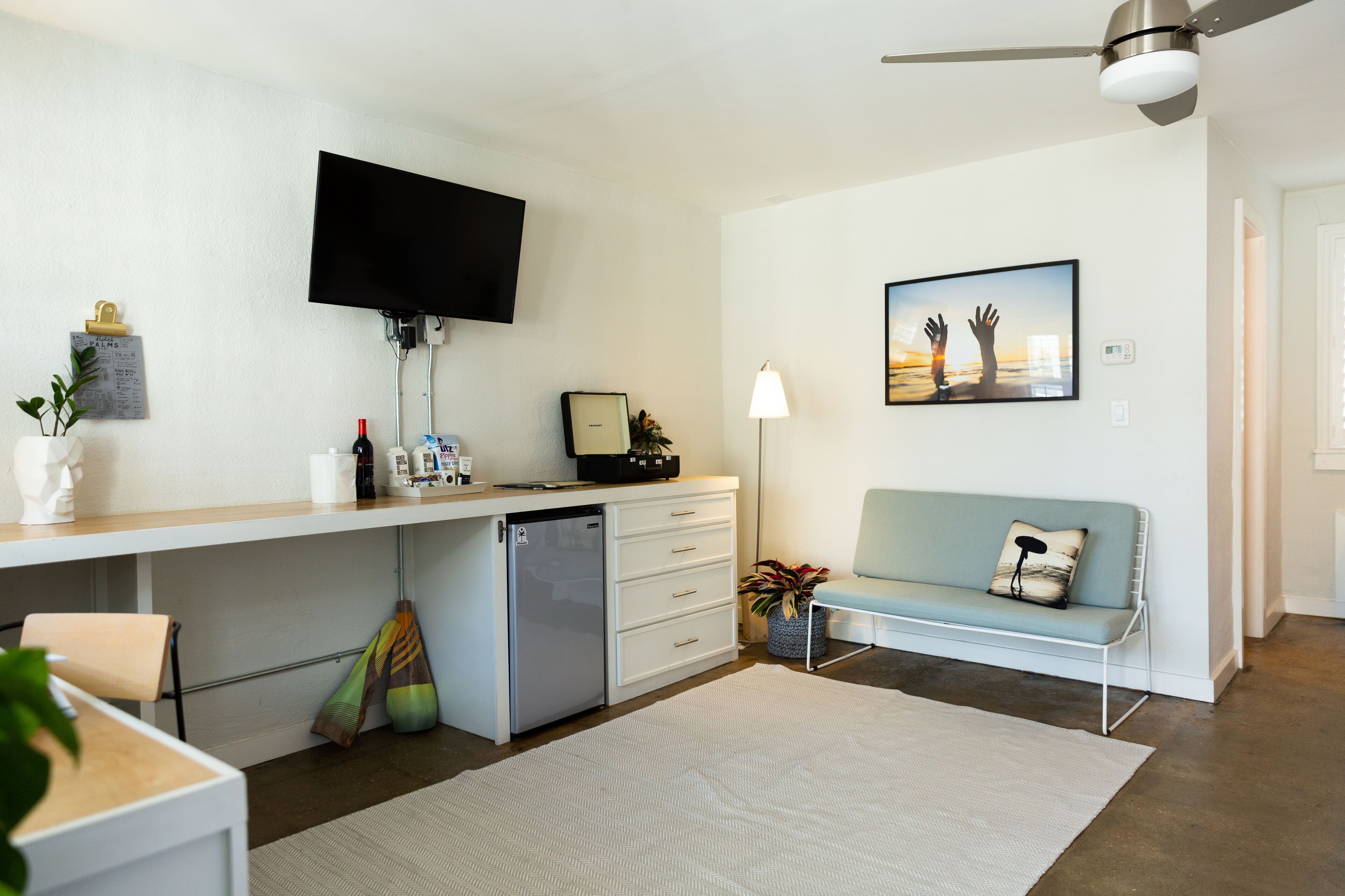 standard room, 2 queen beds, non smoking | living area | 32-inch smart tv with cable channels, tv