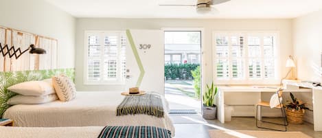 Standard Room, 2 Queen Beds, Non Smoking | 1 bedroom, down comforters, minibar, iron/ironing board