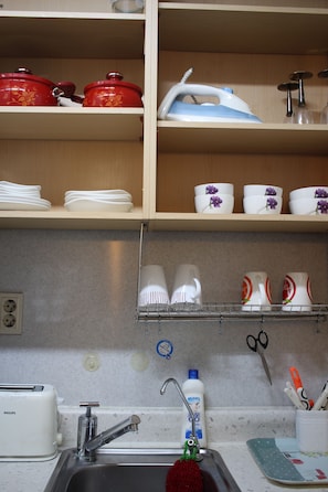 Comfort Duplex, 1 Bedroom, Mezzanine | Private kitchenette | Fridge, microwave, stovetop, coffee/tea maker - Hongdae Guesthouse - Hostel (Seoul)