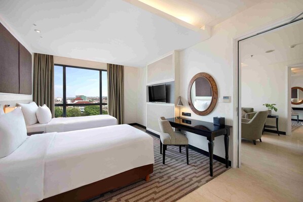 Family Room, 2 Bedrooms | Premium bedding, minibar, in-room safe, desk